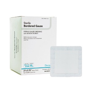DermaRite Bordered Gauze Adhesive Wound Dressing - 1 of 3