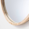 26" Wood Mirror with Pleather Strap Hanger - Threshold™ designed with Studio McGee - image 3 of 4