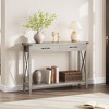 Jojoka Wooden Entryway Table, Farmhouse Console Table with 2 Drawers, Sofa Table with Storage for Living Room, Hallway - 2 of 4