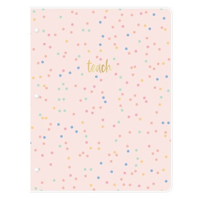 Blue Sky Monthly Teacher Lesson Stapled Planner 8.5"x1" Clear Cover Mira Pink