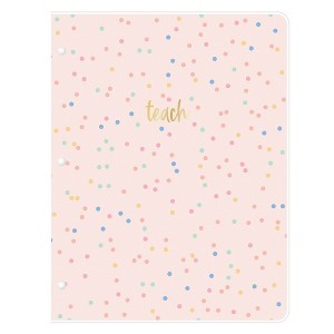 Blue Sky 8.5"x11" Monthly Teacher Lesson Stapled Planner Clear Cover Mira Pink, Teacher Supplies - 1 of 4