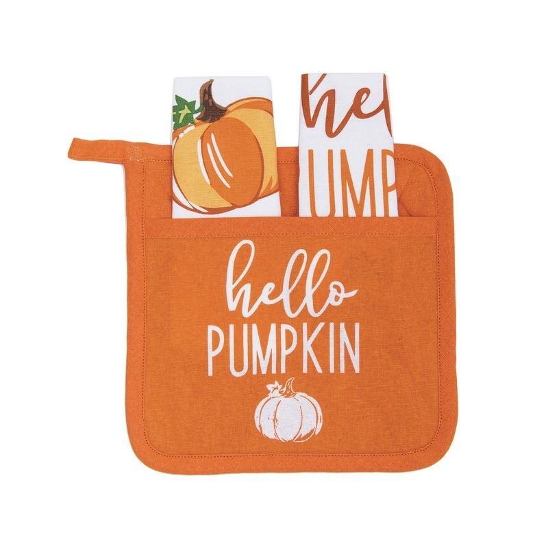 C&F Home Hello Pumpkin Fall Potholder Gift Set, 3 of 5