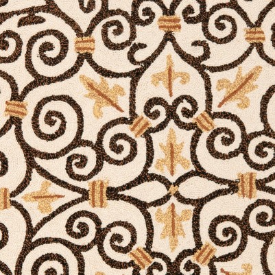 ivory/dark brown