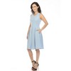 White Mark Women's Solid Fit and Flare Dress - 2 of 4
