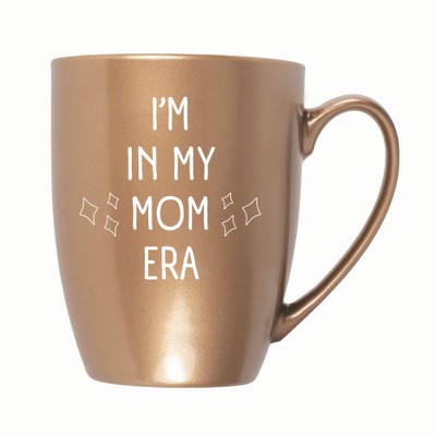 Elanze Designs In My Mom Era 10 ounce New Bone China Coffee Tea Cup Mug, Bronze