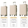 Lyngins 20/24/28 Inch 3 PCs Expandable Carry on Luggage Sets,Suitcases Sets with TSA Lock and Double Spinner Wheels for Family Trips - 3 of 4