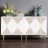 KTMBDW Sideboard Buffet Cabinet - Modern Larger Credenza Kitchen Storage Cabinet with 4 Doors - Accent Buffet Console Table for Dining Room Hallway - 2 of 4