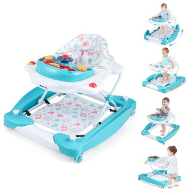 thumbnail image 2 of AILEEKISS Musical Baby Walker With Wheels, Activity Center Toddler Music Bouncer Walker, Green 2 of 14