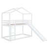 NicBex Twin Over Twin Bunk Bed with Guardrail and Roof,Twin Loft Bed with Ladder and Slide,Modern Bunk Beds,Noise Reduced Bunk Beds for Bedroom - 2 of 4