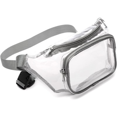 Hachikiko Clear Fanny Pack - Adjustable Rainbow Belt Bag for Women & Men, Transparent Waist Bag for Concerts, Travel, Beach, Events