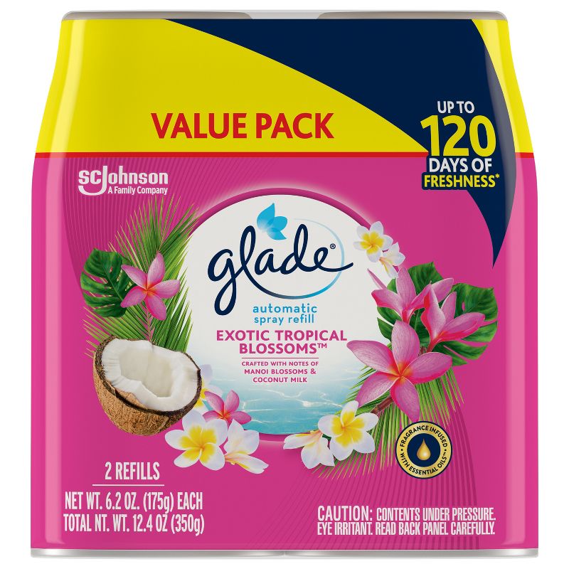 Glade Automatic Spray Air Freshener - Exotic Tropical Blossoms - 12.4oz/2pk, 5 of 20