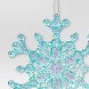 5" Christmas Turquoise Plastic Snowflake Ornament - Wondershop™ - 3 of 3
