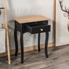 Nordlys Solid Wood Black Nightstand Classic Style Bedroom - 2 of 4