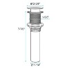 Chery Life 2 Pcs Bathroom Sink Drain without Overflow, Vessel Sink Lavatory Vanity Pop Up Drain Stopper, 304 Stainless Steel - 4 of 4