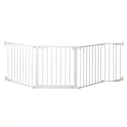 KidCo Auto Close Configure Baby Gate with 9" Extension (Total Width up to 89") - White - 2 Each