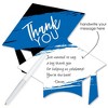 Big Dot of Happiness Blue Grad - Best is Yet to Come - Shaped Thank You Cards - Royal Blue Grad Party Thank You Note Cards with Envelopes - Set of 12 - image 2 of 4