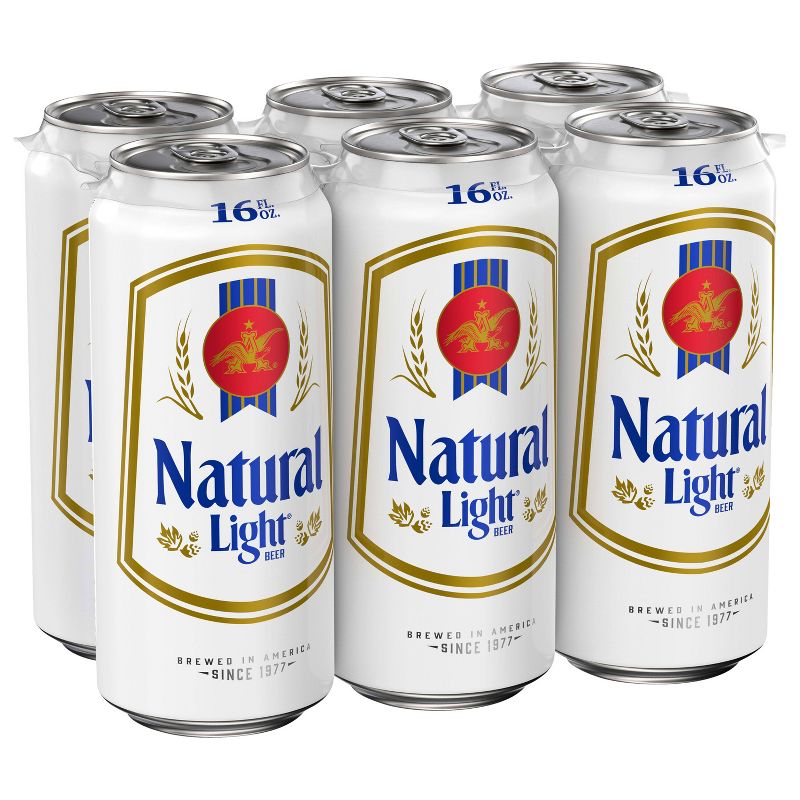 Natural Light Beer - 6pk/16 fl oz Cans, 1 of 12