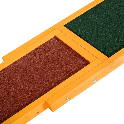 Natural Wood Dog Agility Seesaw with Anti-Slip Surface
