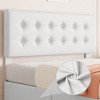 Bed Frame with 4 Storage Drawers and Headboard, Linen Upholstered Platform Bed Frame with Wooden Slats Support - 4 of 4