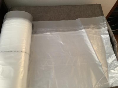 Plasticplace 32-33 gal. Clear Drawstring Trash Bags (Case of 100)