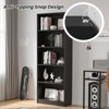 GlasFlength Decorative Bookshelf, Spacious Space and Adjustable Shelf, Open Bookshelves for Bedroom, Living Room, Home Office，Black，24.4"*11.6"*68.9" - 2 of 4