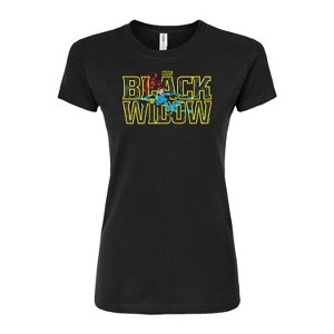 Women's - Marvel - Black Widow Type Juniors Fitted Graphic T-Shirt - 1 of 3