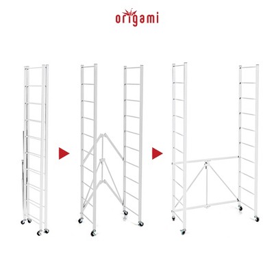 Origami R2 Series Folding Steel Adjustable Shelving Storage Rack, 2 ...