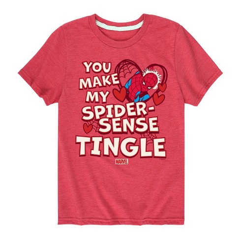 Boys' - Marvel - Valentine Spidey Sense Short Sleeve Graphic T-Shirt - image 1 of 4