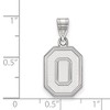 Black Bow Jewelry 10k White Gold Ohio State Buckeyes NCAA Medium Pendant - 2 of 3