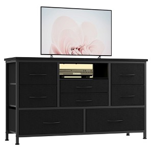 8 Drawers Dresser for Bedroom, Chest of Drawers with Fabric Bins, TV Stand Entertainment Center for Up to 55'', Fabric Closet Dresser for Hallway - 1 of 4