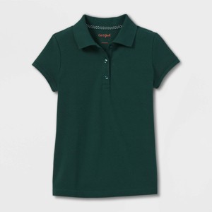 Girls' Short Sleeve Pique Uniform Polo Shirt - Cat & Jack™ - 1 of 3