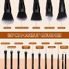BABYYER Black Makeup Brushes Set,15 Pcs Professional Premium Synthetic Foundation Contour Powder Concealers Eye Shadows Blush Makeup Brush Set - 2 of 4