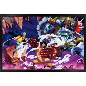 Trends International One Piece: Wano Country - Fighting Trio Framed Wall Poster Prints - 1 of 4