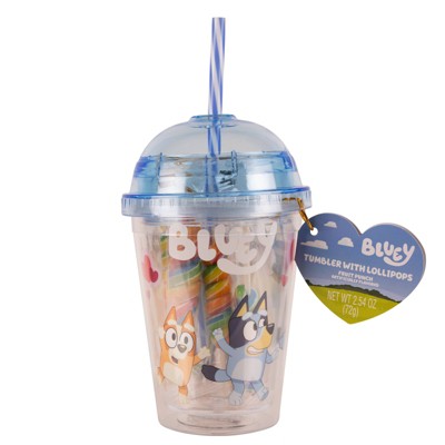 Bluey Valentine's Mini Dome Tumbler with Lollipops 2.54oz