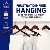 Lifemaster Solid Wooden Hangers for Clothes - Heavy Duty Suit Hanger Set with Chrome 360° Swivel Hook - 4 of 4