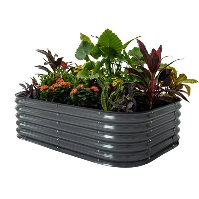 Vego Garden 6-in-1 Modular Rectangular Metal Outdoor Raised Garden Bed 42"x60"x17"