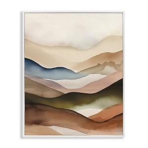 Stupell Industries Abstract Mountain Range Black Framed Giclee Art - 1 of 4