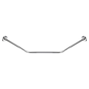 Unique Bargains Stainless Steel Diamond Shaped Adjustable No-drill Stretchable Shower Curtain Rod Rack - 1 of 4
