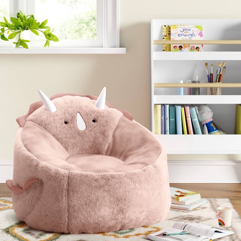 Dino Kids&#39; Bean Bag Chair Pink - Pillowfort&#8482;, 3 of 7