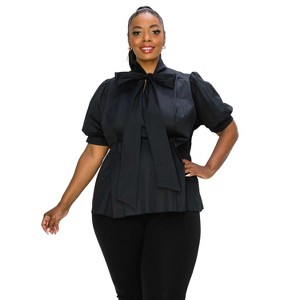 L I V D Women's Ashlyn Ribbon Blouse - 1 of 3
