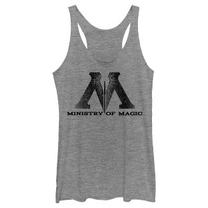 Women's Harry Potter Ministry Of Magic Logo Racerback Tank Top - 1 of 3