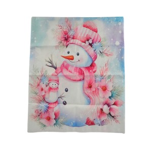 Unique Bargains Dining Chair Slipcovers Linen Pink 22.83"x19.29" 1 Pc - 1 of 4