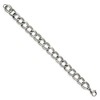 Black Bow Jewelry 11mm Stainless Steel Fancy Double Curb Chain Bracelet, 8 Inch - image 2 of 4