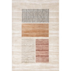 Nuloom Ellone Modern Abstract Indoor Area Rug, 5' 3" x 7' 6", Burnt Orange - 1 of 4