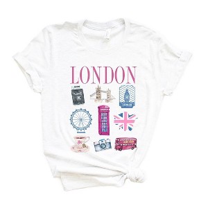 Simply Sage Market Women's London Travel Chart Short Sleeve Graphic Tee - 1 of 3