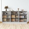9 Drawer Dresser for Bedroom with Deep Storage, Modern Long Chest of Drawers, Wood Storage Cabinet Sideboard for Closet, Living Room, Hallway - 4 of 4