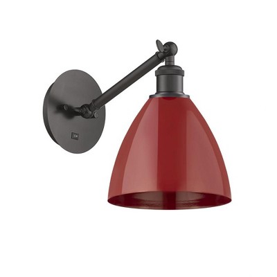 Plymouth Dome - 1 Light Wall Sconce In Industrial Style-13.25 Inches Tall and 7.5 Inches Wide