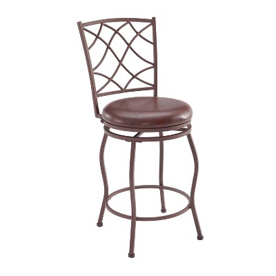 Casey Trio Brown Faux Leather Adjustable Swivel Stools