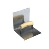 Bon Tool 12-472 Base Tool - Stainless Steel 6-inch X 6-inch - 1/2-inch Radius 6-inch Lip Wood Handle - 2 of 2