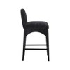 Meridian Furniture,Waldorf Black Chenille Fabric Stool - 4 of 4